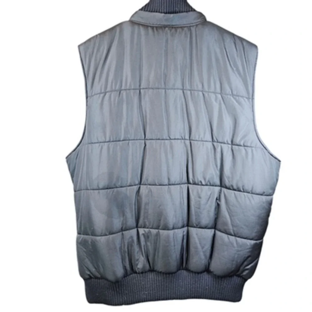 Levis‎ Vest Mens 2XL Gray Puffer Quilted Sleeveless Full Zip Pockets Jacket